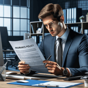 Business Owner Reviewing Insurance Policy