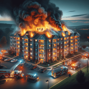 Virginia Apartment Build On Fire